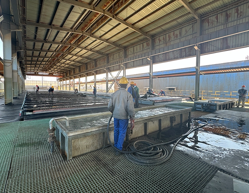 Copper Dump Leaching Plant with SX–EW