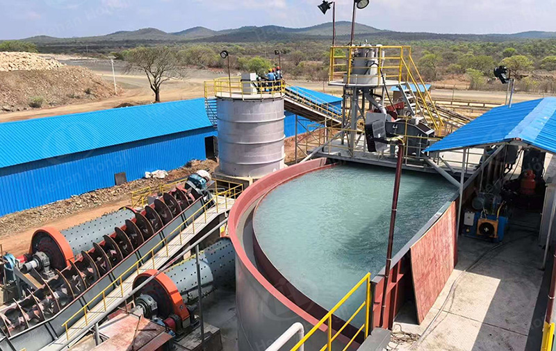 1000 t/d gold mine processing plant in Zimbabwe